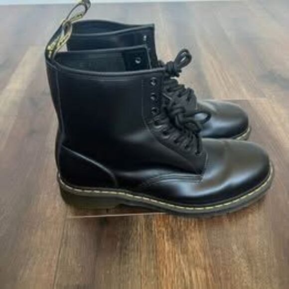 Dr. Martens Black Leather Boots - Picture 4 of 10